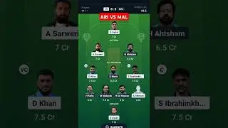ARI VS MAL dream11 prediciton team. #shorts #dream11prediction #dreamteam #viralshorts #