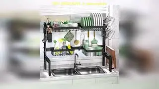 A must-have product! Large over the Sink Dish drying rack Kitchen tablewares storage shelf Adejust