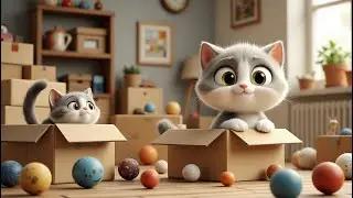 Cute Cats Playing with Balls, Boxes & Toys| AI Cat Haven 🐱✨