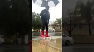 The MSCHF Big Red Boot is the perfect rain shoe!