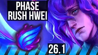 HWEI vs MEL (MID) | Phase Rush, Good KDA: 10/1/8 | EUW Diamond | 26.1