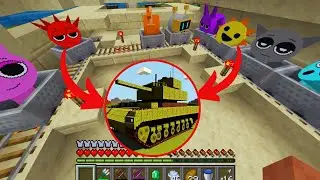 Incredibox Sprunki On M1A2 Abrams Tank In Minecraft PE