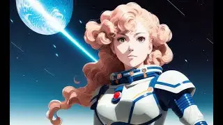 Female Varpowave Girl Space Knight Wows With Realistic Portrait & Intricate Laser Tachibur By Jame