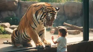 This Tiger Lowers His Head Every Time He Sees a Girl and the Reason Is Heartbreaking