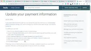 HULU PAYMENT how to update?