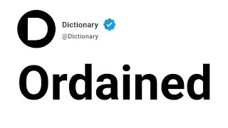 Ordained Meaning In English