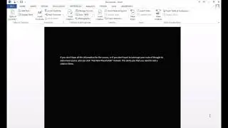 Adding Automatic Citations & References Using Microsoft Word