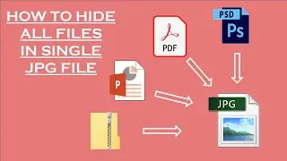 how to hide all files in single jpg file  |  hidden files | command prompt