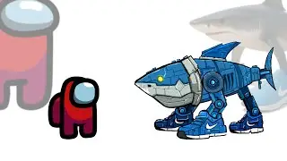 Mini Crewmate Kills Italian Brainrot but Robot Characters | Among Us