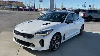 2021 KIA Stinger GT2 in Snow White Pearl with Black