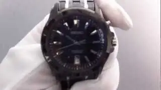 Men's Black Seiko Perpetual Calendar Watch SNQ121