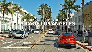[Full Version] LOS ANGELES - Driving California Wilshire Boulevard, Beverly Hills, Santa Monica, 4K