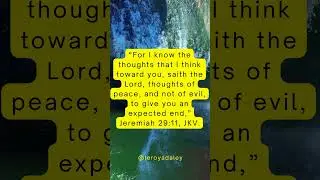 I Know The Thought That I Think Of You Jeremiah 29:11