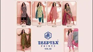 📍DEEPTEX MISS INDIA VOL-92🤩FULL#PURE COTTON FABRI🔥& FULLY PRINTED SUIT🥳AT JUST 500🤩ORDER📞7977552720