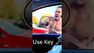 Guy broke car window with hand | Used Car Keys to Survive a Road Incident.  #selfdifence #roadrage