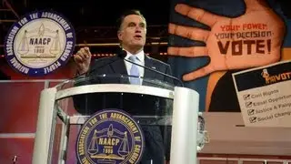 Mitt Romney booed by audience after Obamacare comment