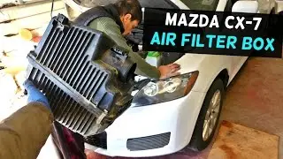 MAZDA CX-7 CX7 AIR FILTER BOX REMOVAL REPLACEMENT