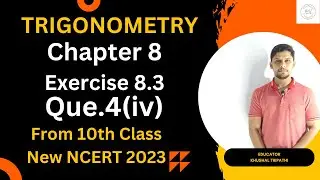 Exercise 8.3 Q4 iv Class 10th | Trigonometry | class 10 math chapter 8 Trigonometry
