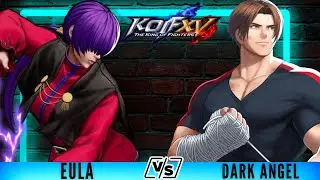 KOFXV Dark Angel (KIM,Clark,Sylvie) Vs EULA (Athena,Mai,O.Shermie) - King of Fighters XV RANK #kofxv