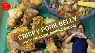 CRISPY PORK BELLY WITH FINADENE DIPPING SAUCE