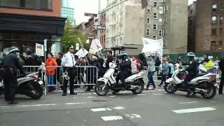 NYPD Motor Scooters Deployed To Mayday Protests
