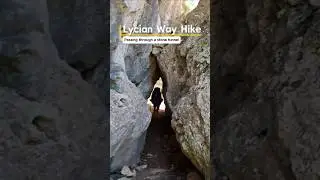 lycian way hike - passing through a stone tunelle #lyianway #hiking #t&uuml;rkiye #shorts