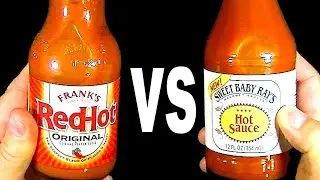 Franks Red Hot vs. Sweet Baby Rays Hot Sauce - FoodFights Taste Test Comparison & Review
