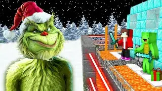 GRINCH vs Security House in Minecraft Maizen JJ and Mikey Challenge
