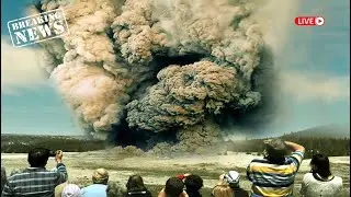 Horrible: Footage of Yellowstone's Giant Geyser Erupting Unstoppably | Millions of Visitors Flee