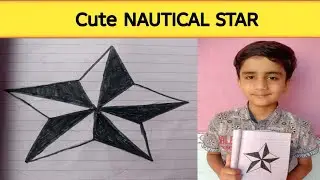 Cute Nautical STAR Drawing | How to Draw NAUTICAL STAR Drawing easy step by step