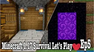 Ep5: Nether Portal and Bubble Columns | Minecraft PE 1.17 Survival Let&rsquo;s Play
