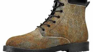 Designer Men's PU Leather Hiking Boots In Rustic Metal Design Up To Size 14 All Season Boots