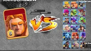 MAX Super Giant vs All Troops, Clash of Clans.