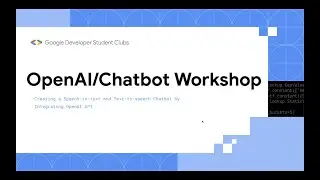 Tech4Good Workshop - Speech2text Chatbot Workshop (AY23/24)