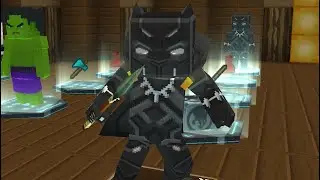 Juego a Hero tycoon 2 con black panther (Blockman go)