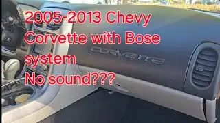 Как заменить усилитель Bose в Corvette 2005-2013 годов выпуска, если нет звука???