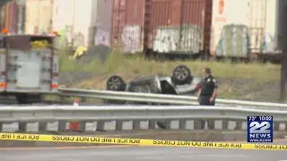 One seriously injured in fiery West Springfield rollover crash, 3 others taken to hospital