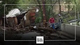 Mud flows damage several homes in Beverly Crest