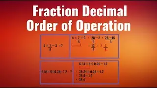 Fraction Decimal Order of Operation | Math | PEMDAS | Left to Right | Fraction | Decimal