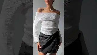 Off shoulder sweater 🤍✨  #crochet #knit #handmade #tejidos