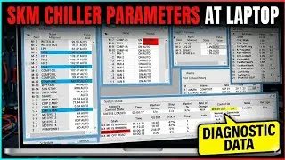 Live Parameters of SKM Chiller on Laptop | Full Running Condition Display #skm #chiller #hvac