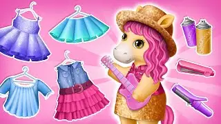 Pony Guitarist Makeover 🎸 Pony Sisters Pop Music Band | TutoTOONS