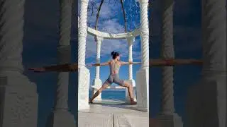 Beach Yoga Flow #consciousliving #fitness #travelyoga