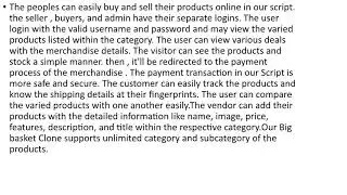 BIG BASKET CLONE | Grocery store supermarket| instacart | grofers script