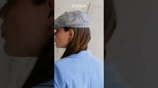 Stetson Hatteras Brown-Blue Flat Cap