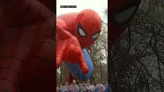 Spider-Man float at Macy's Thanksgiving Day parade