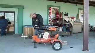 Salvage World Hattiesburg log spliter in action