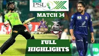 Full Highlights | Quetta Gladiators vs Lahore Qalandars | HBL PSL X |psl highlights today