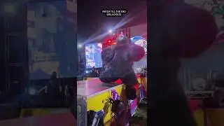 Gorilla Mascot Falls off stage
