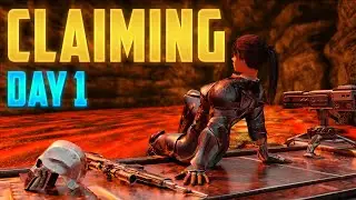 SOLO Claiming A Untouchable Lava Location Day 1 - ARK